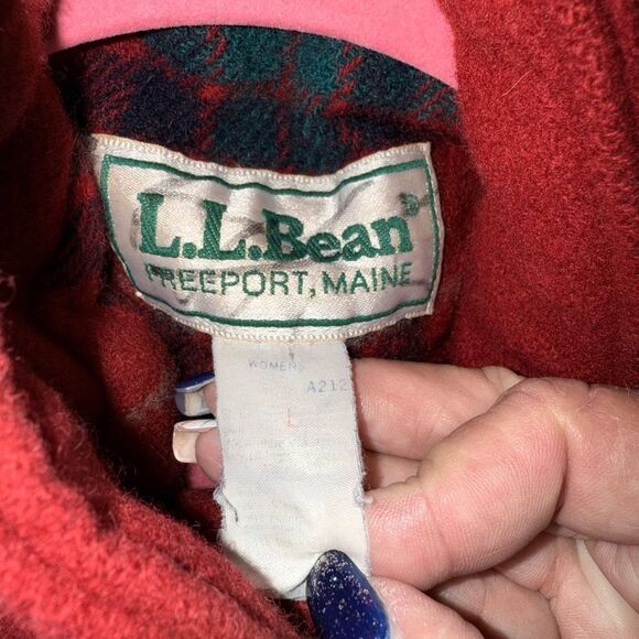 L.L. Bean Red Wool Outerwear - Picture 7 of 9